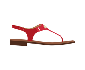 Ladies sandals illustration clipart