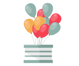 Balloons cartoon clipart