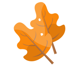 Autumn orange leaf clipart