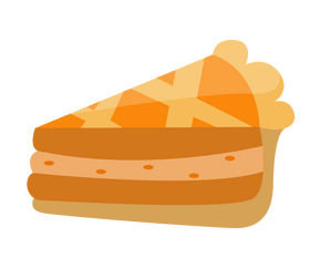 Piece of pumpkin pie clipart