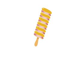 Flat Twist Ice Cream Stick clipart