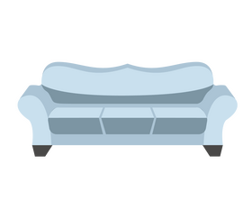 Camelback sofa clipart