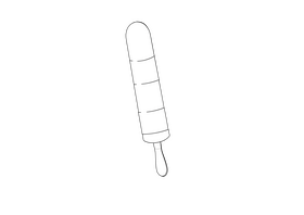 Round Rainbow Popsicles black and white clipart