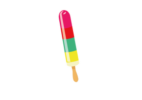 Round Rainbow Popsicles clipart