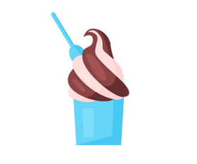 Ice cream sundae illustration clipart