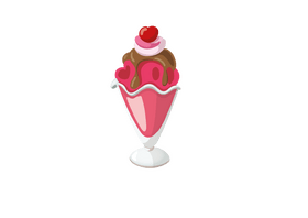 Cherry Ice Cream Sundae clipart