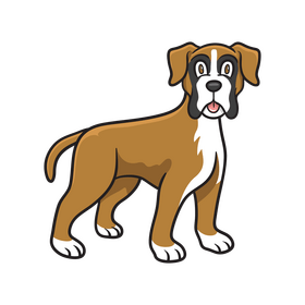 Boxer dog clipart