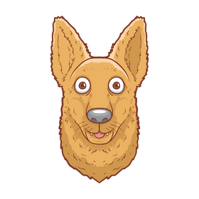 Dog face clipart