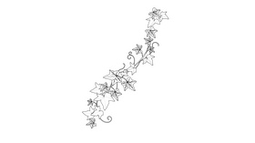 Simple Ivy Leaf black and white clipart