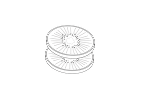 Kiwi Slices black and white clipart