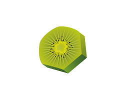 Peeled Kiwi Fruit Slice clipart