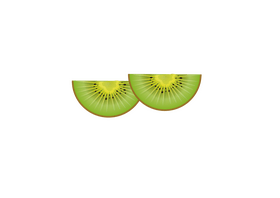 Half Cut of Kiwi Slices clipart