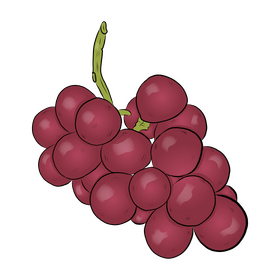 Bunch of Red Grapes clipart