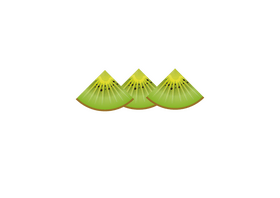Quarter Cut of Kiwi Slices clipart