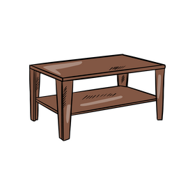 Rustic Coffee Table clipart