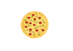 Mushroom Pizza clipart