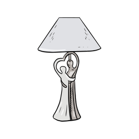 Dancing Couple Table Lamp clipart