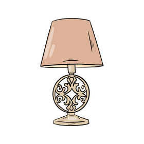 Cottage Table Lamp clipart