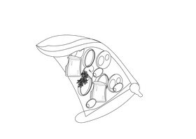 Pizza Slice black and white clipart