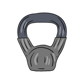 Vinyl Coated Kettlebell clipart
