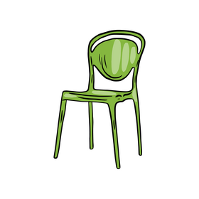 Plastic Stacking Chair clipart