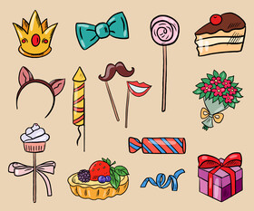 Party Set vector