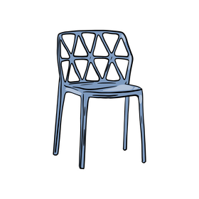 Plastic Geometric Chair clipart