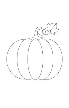 Golden Nugget Pumpkin black and white clipart
