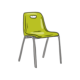 Plastic Stacking Chair clipart