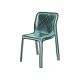 Plastic Stacking Chair clipart
