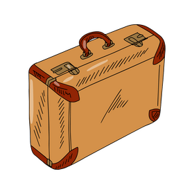 Brown Briefcase clipart