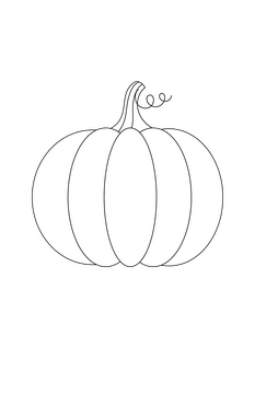 Pumpkin black and white clipart