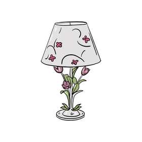 Flower Table Lamp clipart