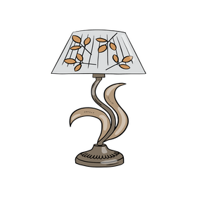Flower Table Lamp clipart