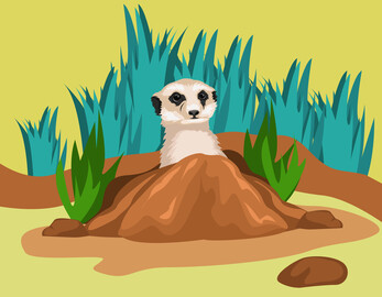 Meerkat illustration vector image