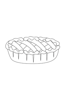 Pumpkin Pie black and white clipart
