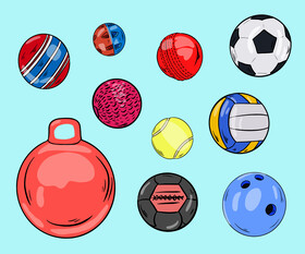Set of Balls vector