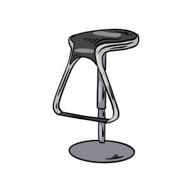 Adjustable Height Bar Stool no Back clipart