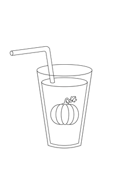 Pumpkin Juice black and white clipart