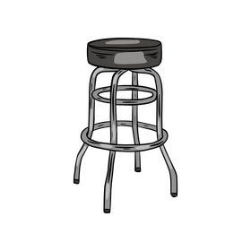 Vinyl Bucket Stool clipart