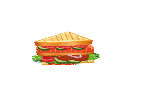 Triangle Sandwich clipart