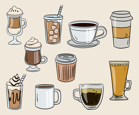 Coffee Types vector
