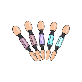 Sponge Tip Eyeshadow Applicators clipart