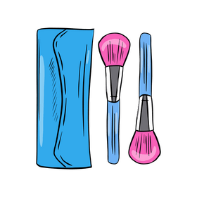 Makeup brush clipart