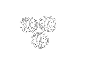 Top View of Sushi Rolls black and white clipart