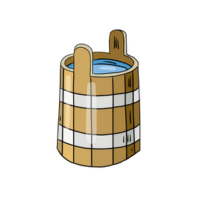 Wooden tub clipart