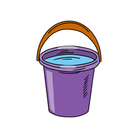 Purple plastic bucket clipart
