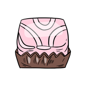 Pink chocolate cupcake clipart