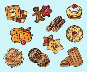 Biscuits, cookies vector