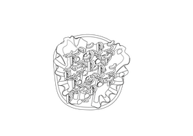 Taco Round up black and white clipart